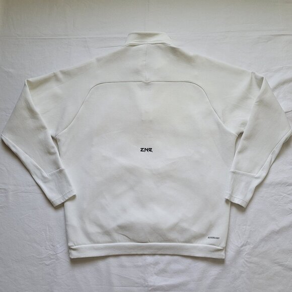 Adidas Z.N.E. AEROREADY 1/4 Zip Pullover Sweatshirt White Men’s Size Medium - Picture 10 of 13
